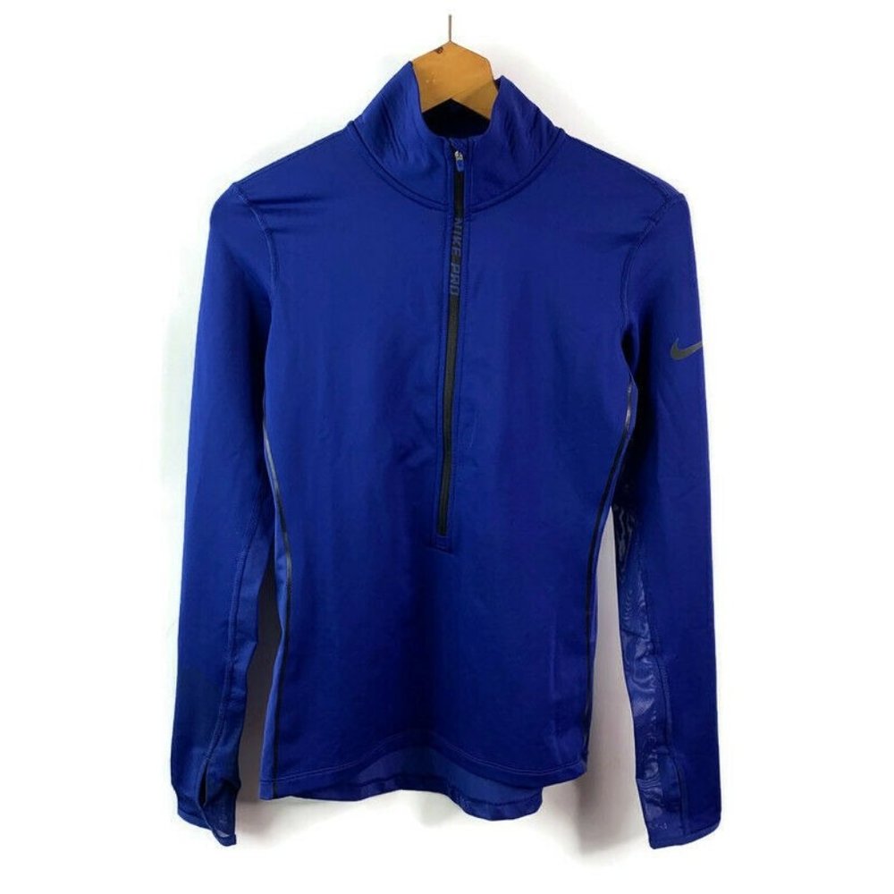 Nike Women's Royal Blue Quarter-Zip Performance Sweater